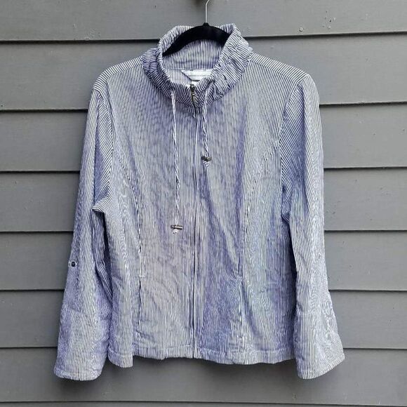 Christopher & Banks Striped Outer Wear Jacket Size XL - Picture 2 of 14